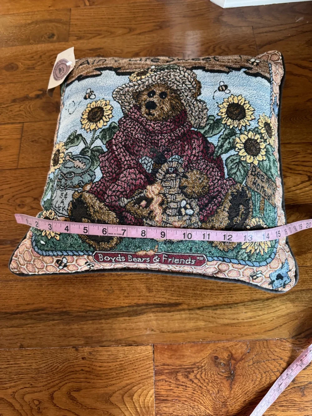 Boyds Bear Tapestry Pillow